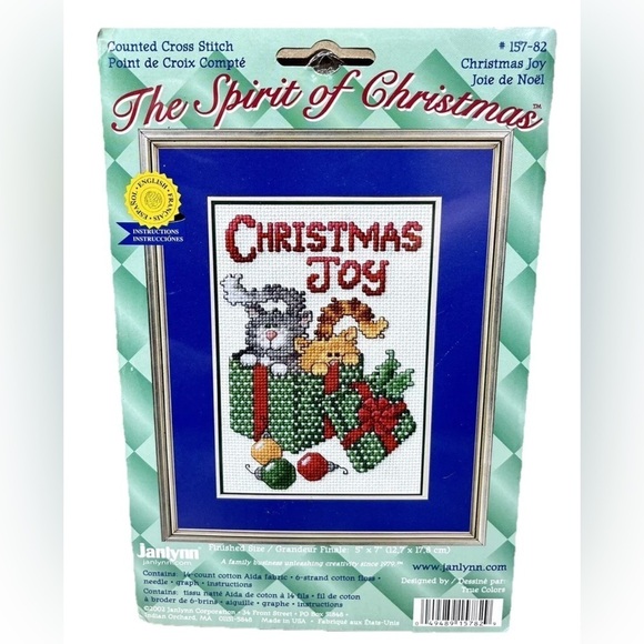 Janlynn Other - Janlynn Christmas Joy Counted Cross Stitch Kit 157-82 Cats Kittens Presents 5x7